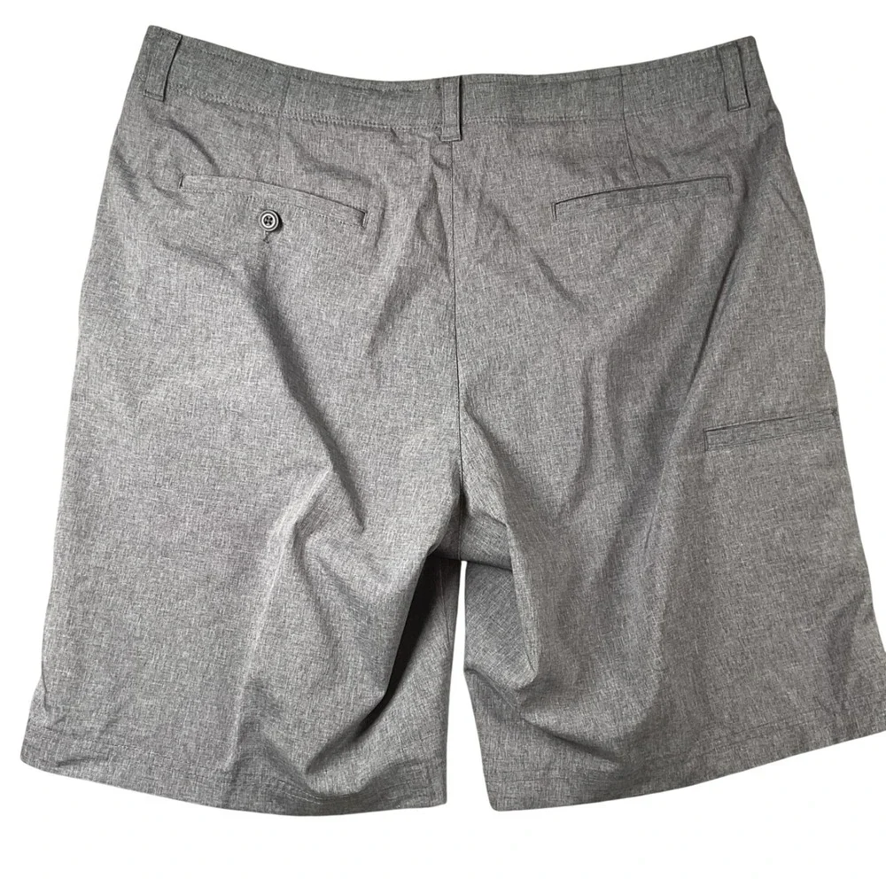 2 PGA TOUR Mens Golf Shorts Blue  Grey Flat Front‎ Stretch Performance Sz 38